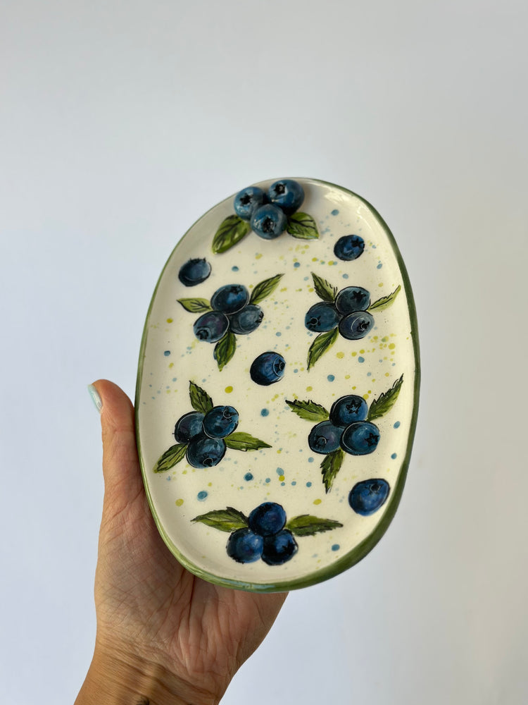 Blueberry handmade plate