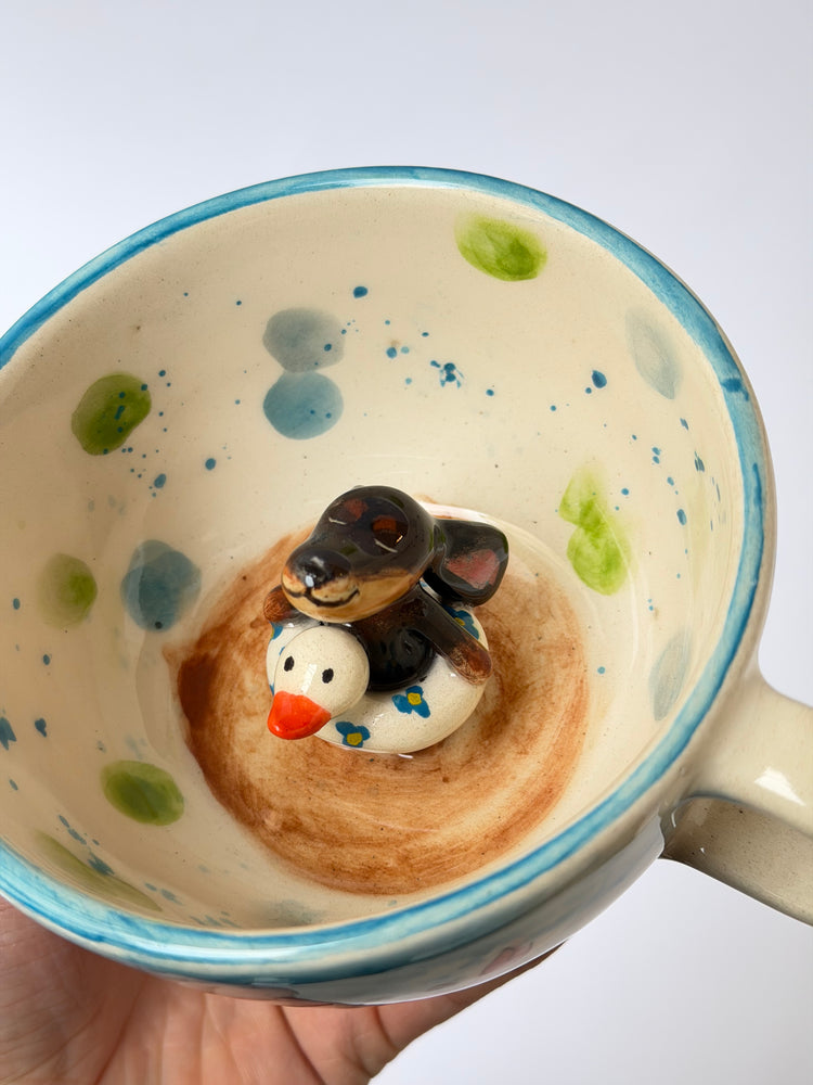 Dachshund dog handmade ceramic mug
