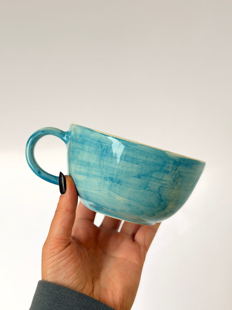 Blueberry handmade ceramic mug