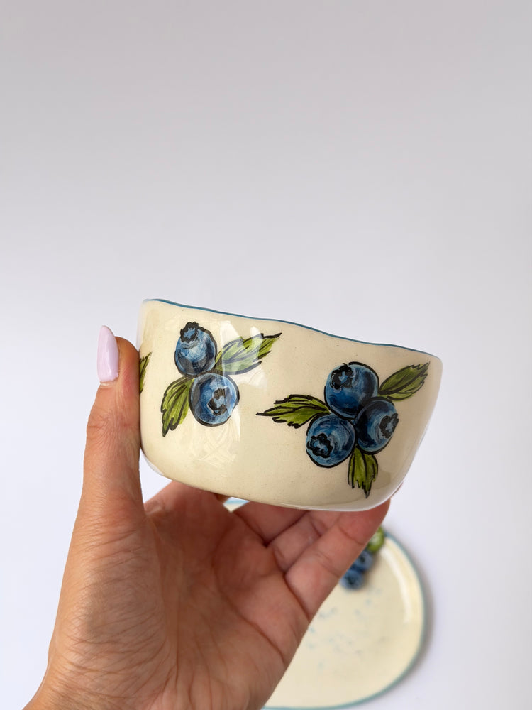 Blueberry handmade ceramic mug
