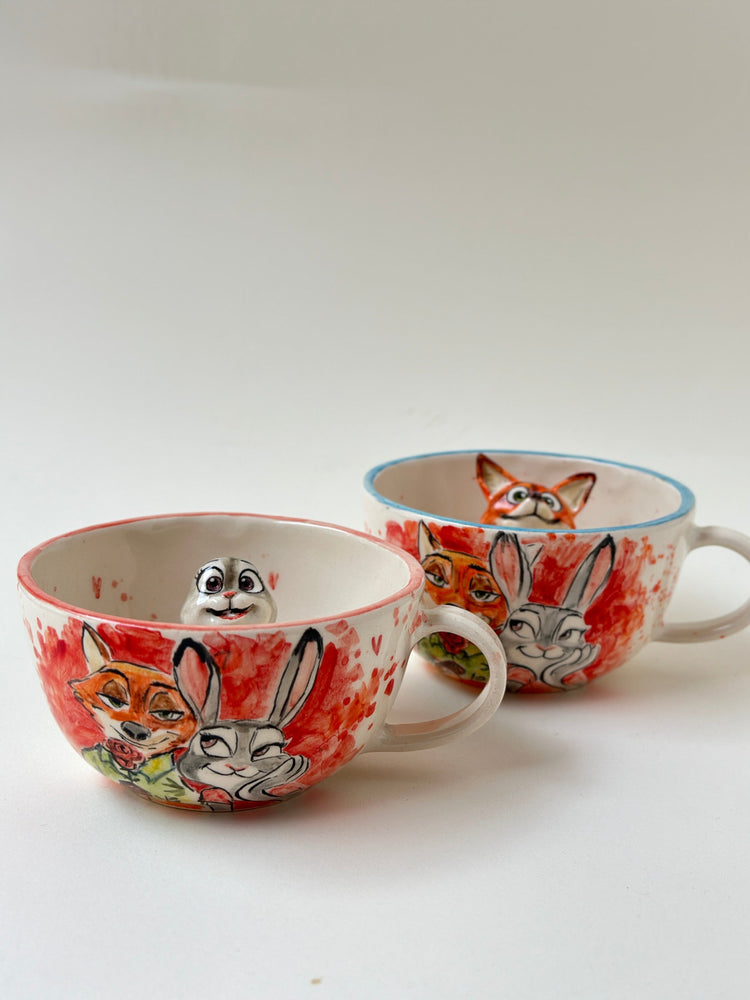 Nick and Judy handmade mugs