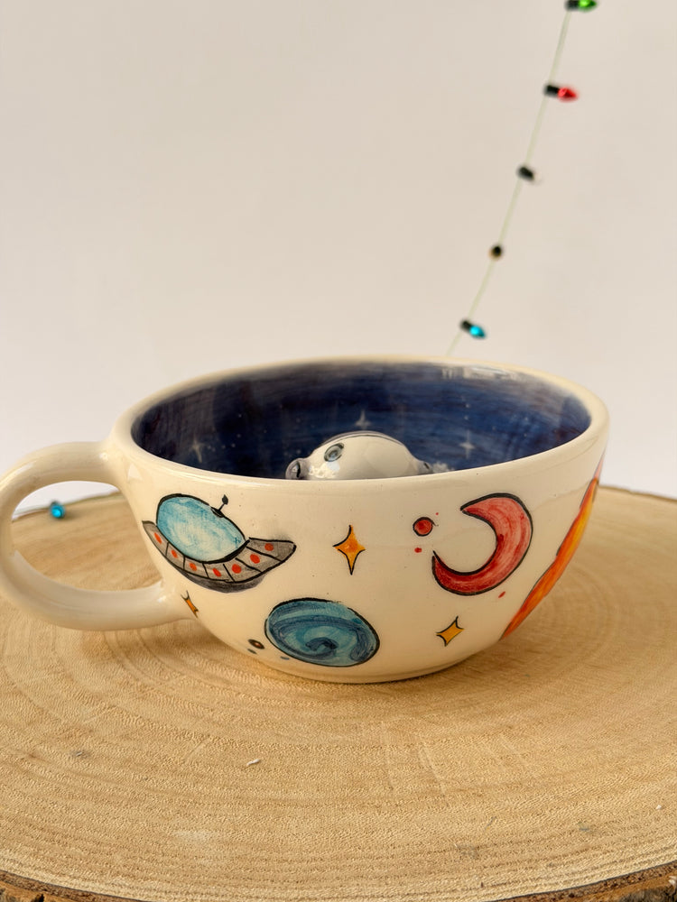 Astronaut handmade ceramic mug