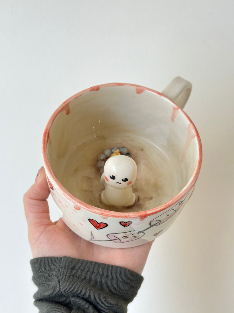 Marshmallow handmade mug
