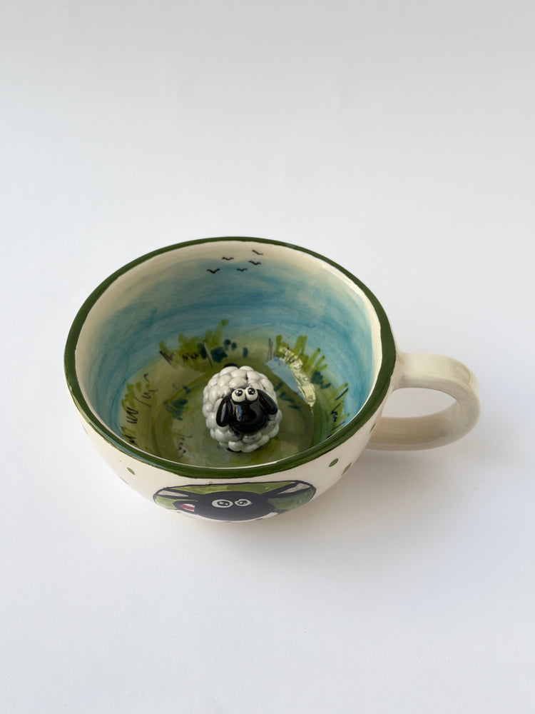 Sheep handmade ceramic mug