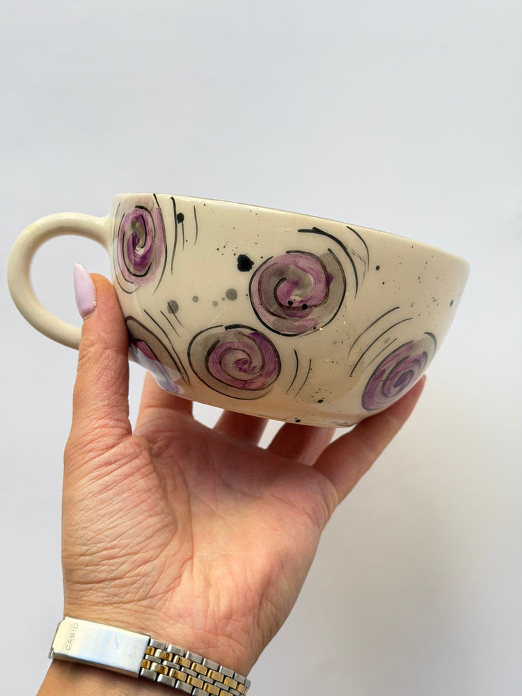 Cat handmade ceramic mug