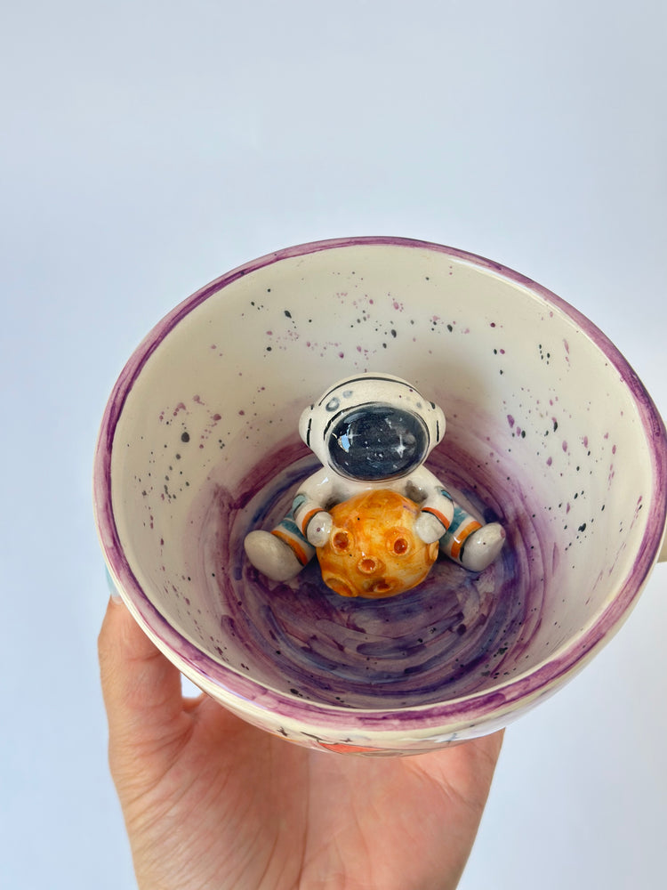 Astronaut handmade ceramic mug