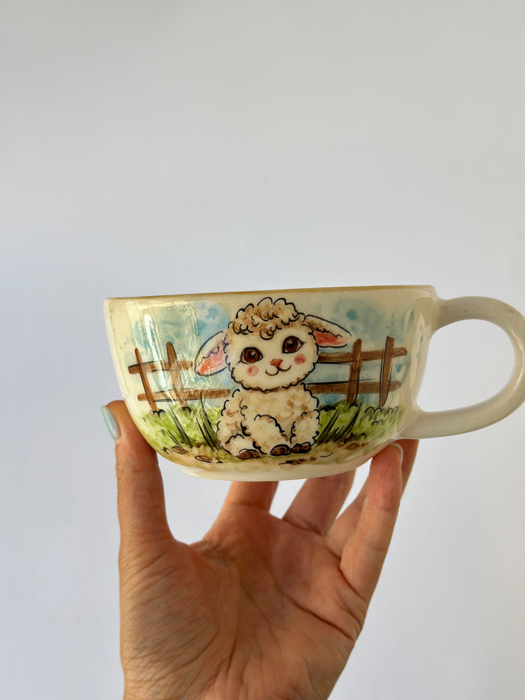 Sheep handmade ceramic mug