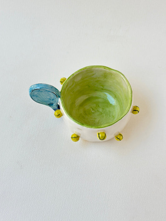 Tennis ball handmade cup