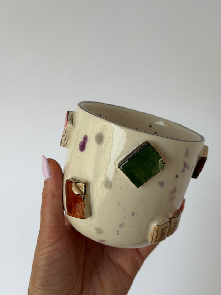Books handmade ceramic mug