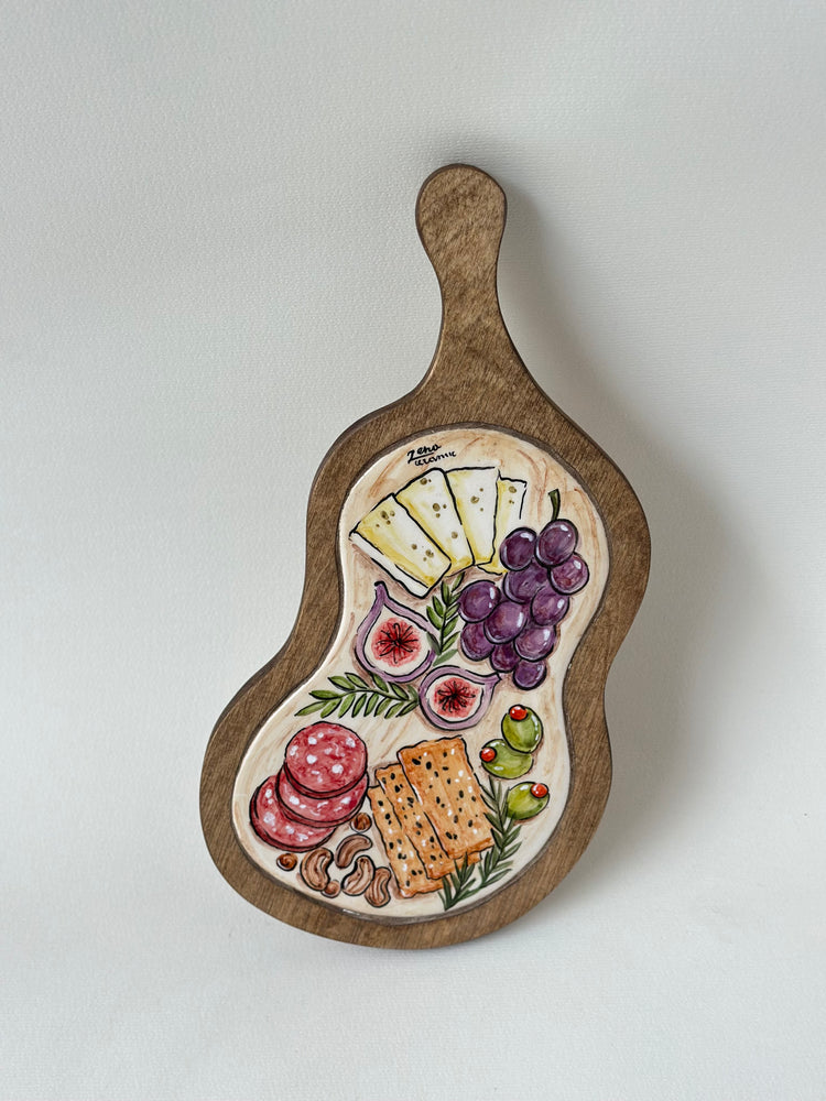 Handcrafted Wooden and Ceramic Serving Pieces