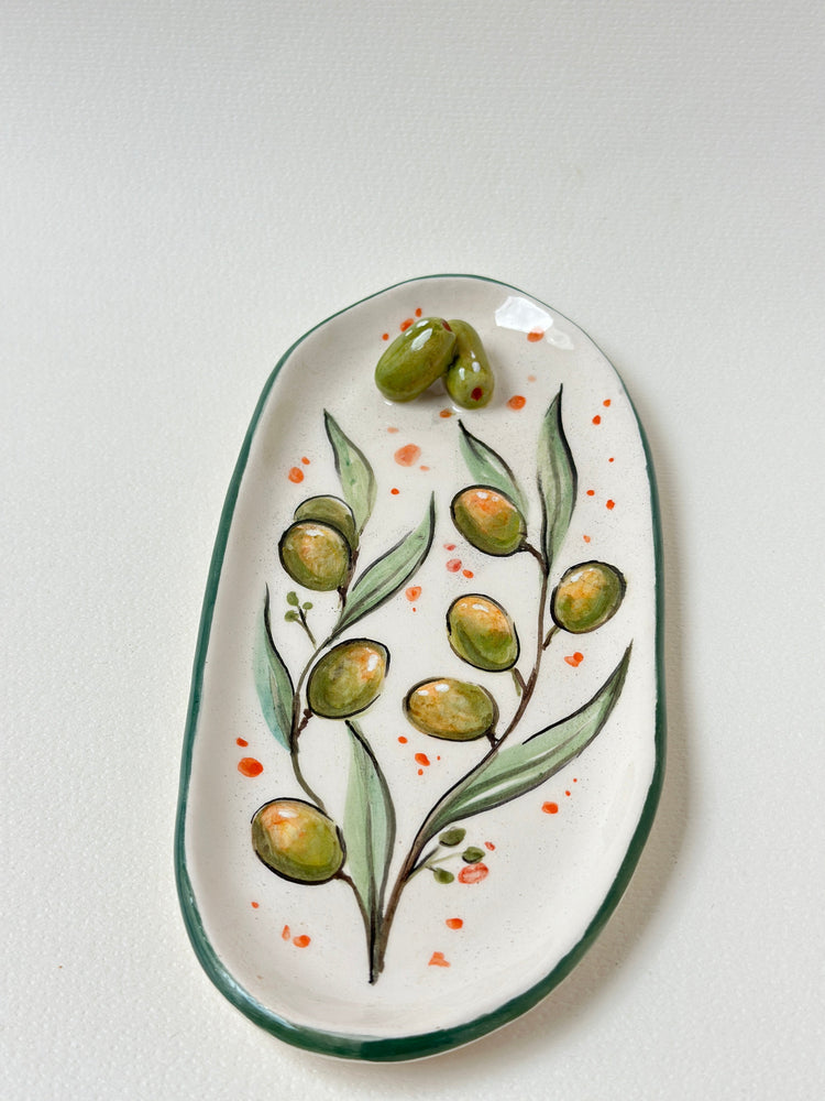 Olive handmade plate