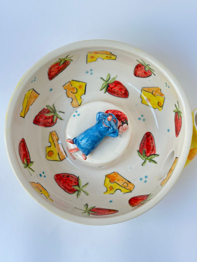 Little Chef handmade ceramic fruit washing bowl