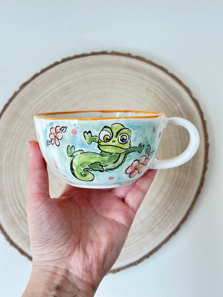 Frog handmade mug