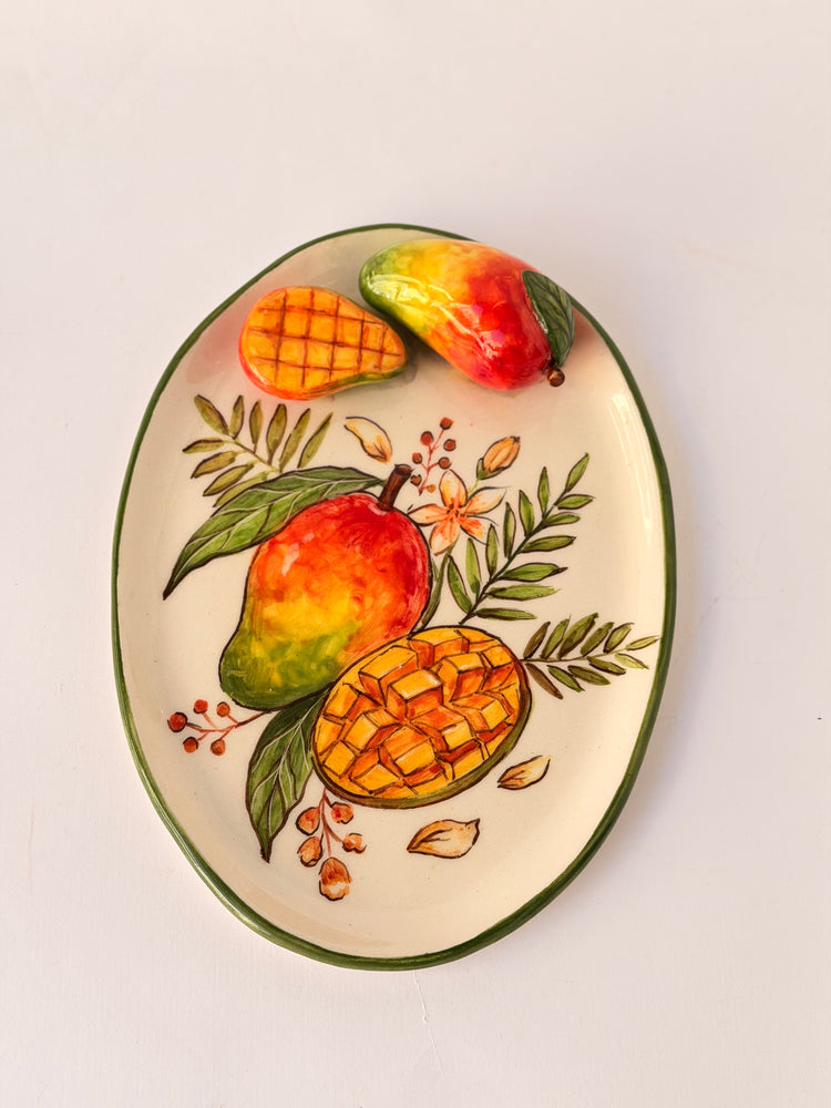 Mango handmade ceramic plate 14x20