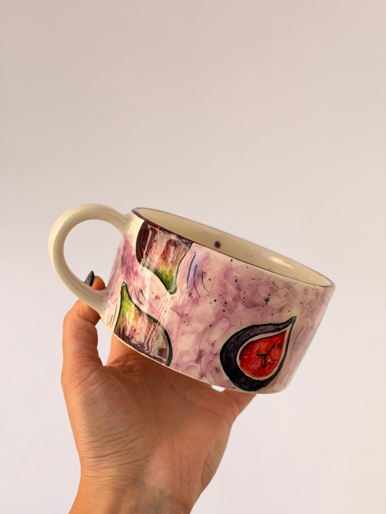 Fig handmade ceramic mug