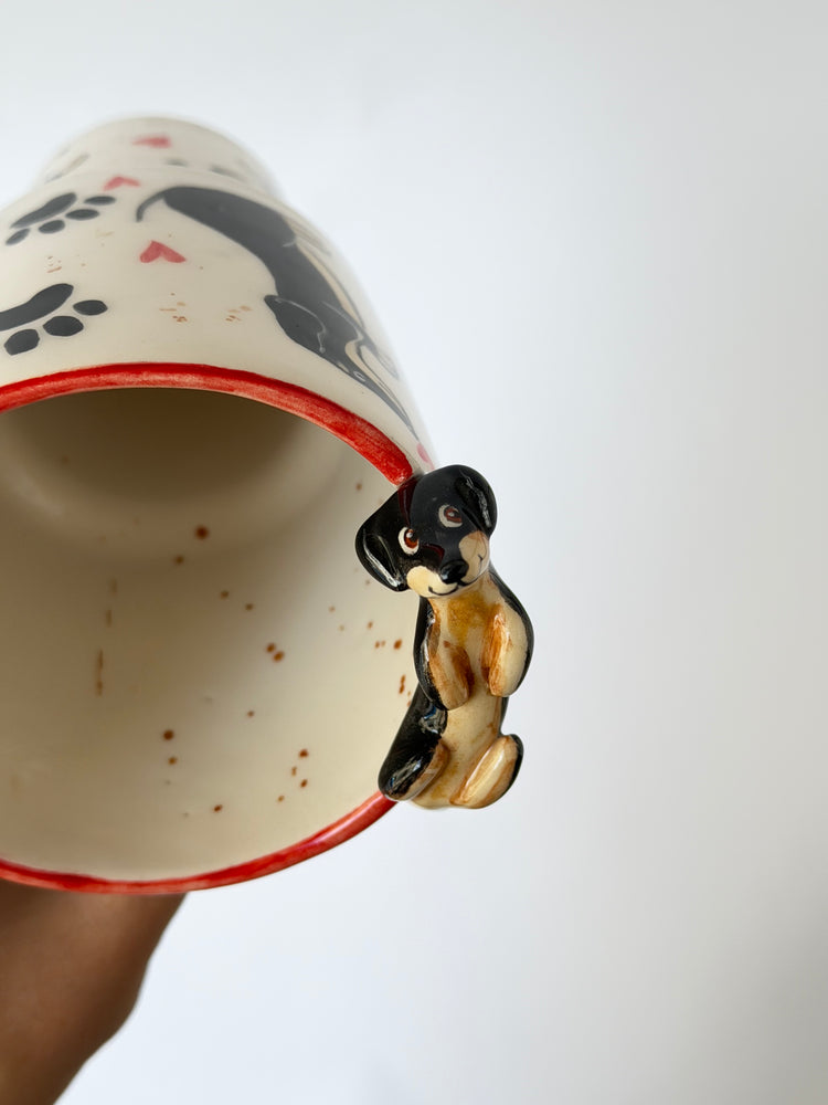 Dachshund dog handmade takeaway mug