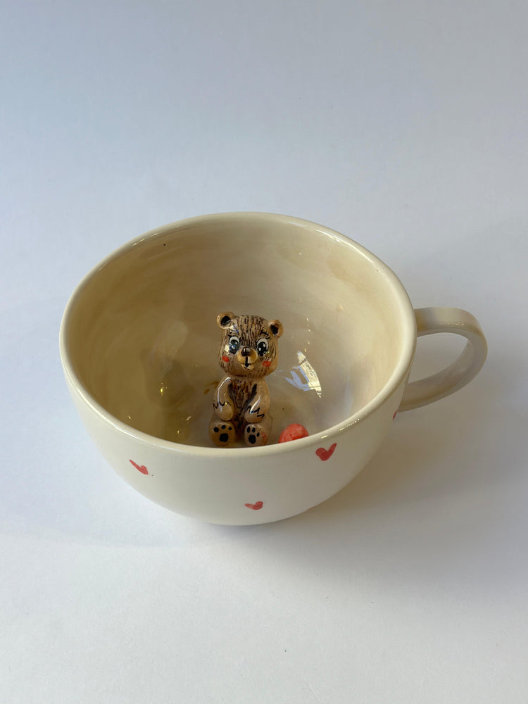 Teddy mug handmade