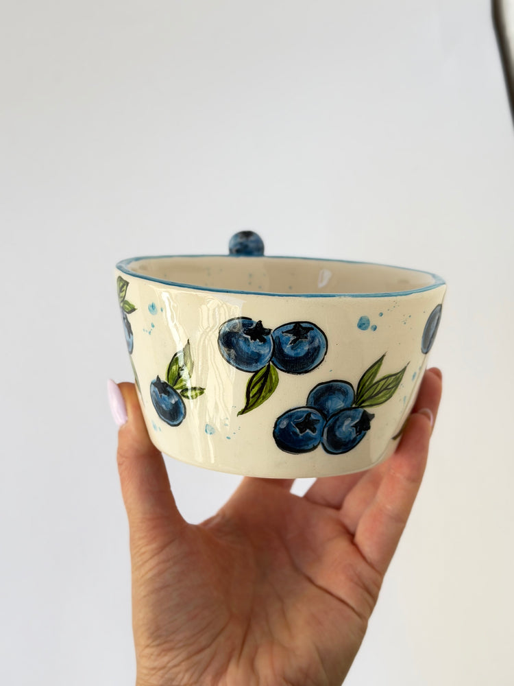 Blueberry handmade ceramic mug