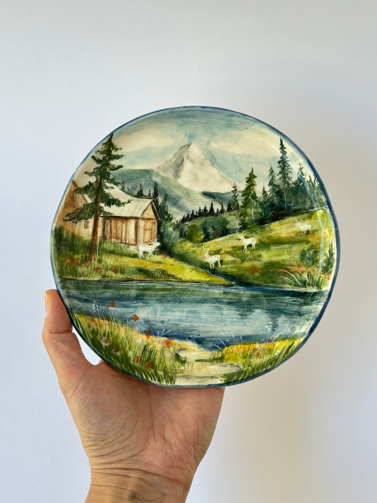 Handmade captured in ceramic plate🌿🏡