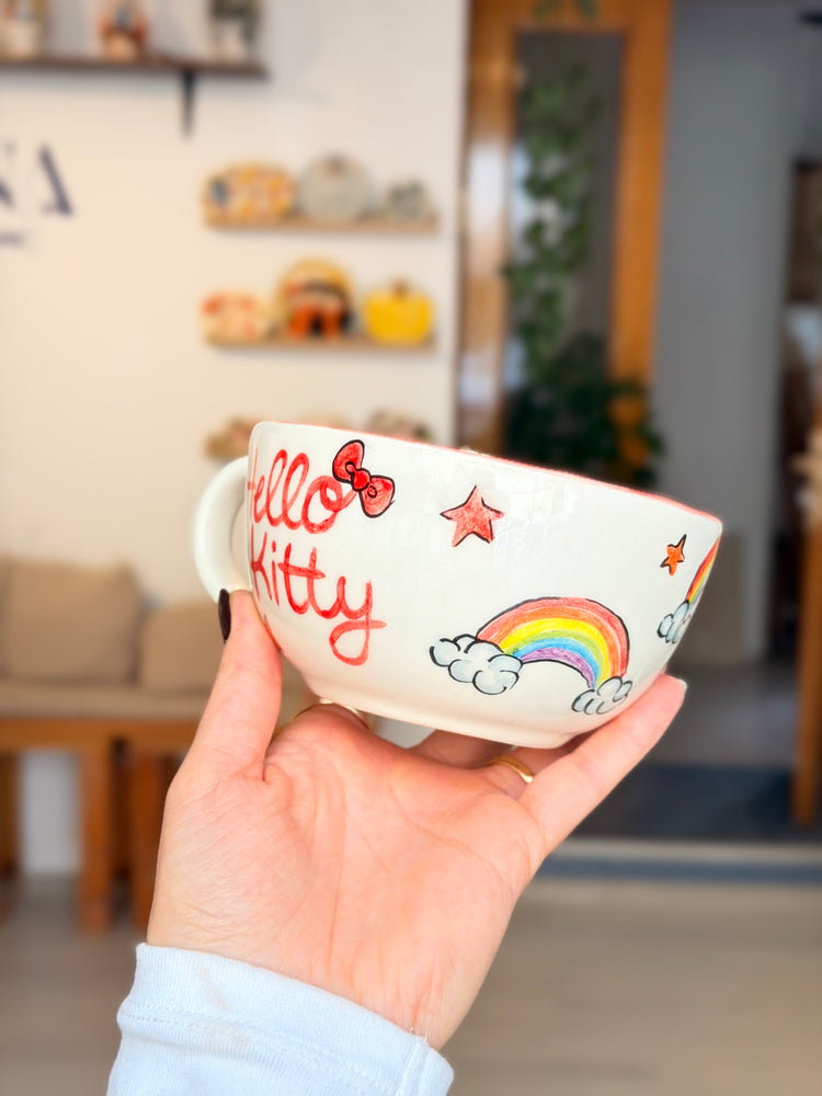 Cat handmade ceramic mug