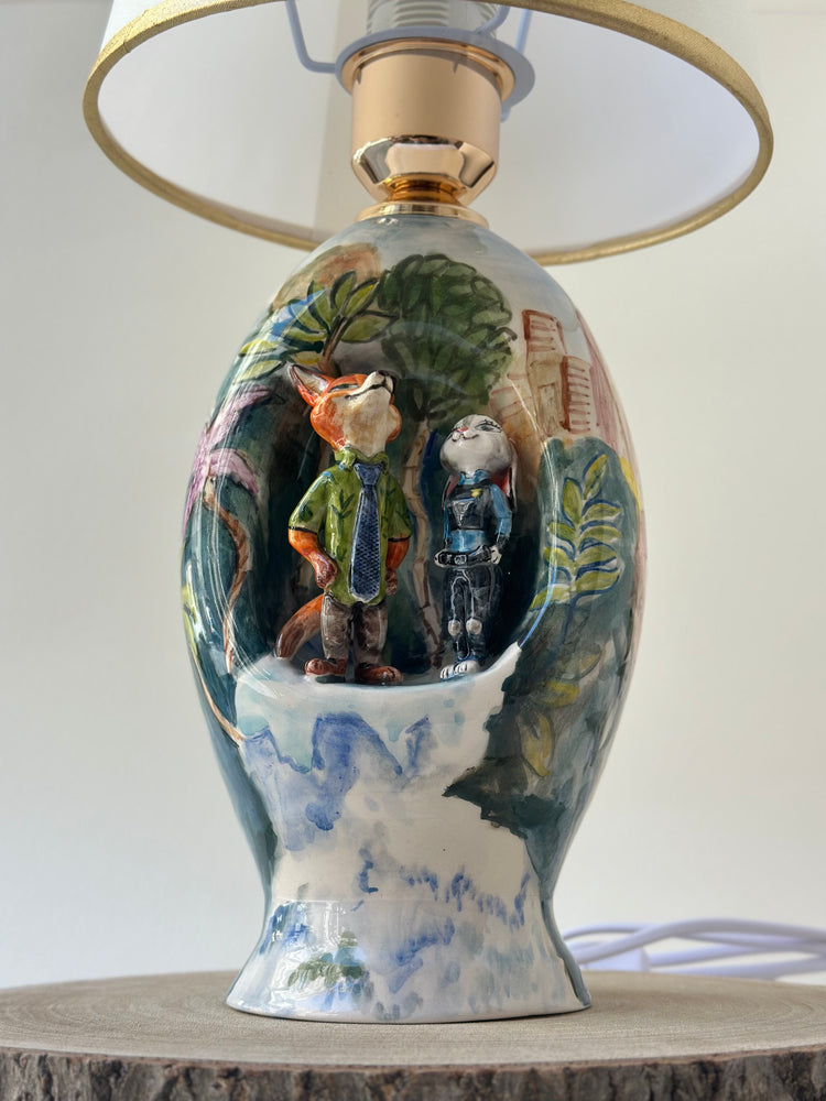 Nick and Judy handmade ceramic lamp