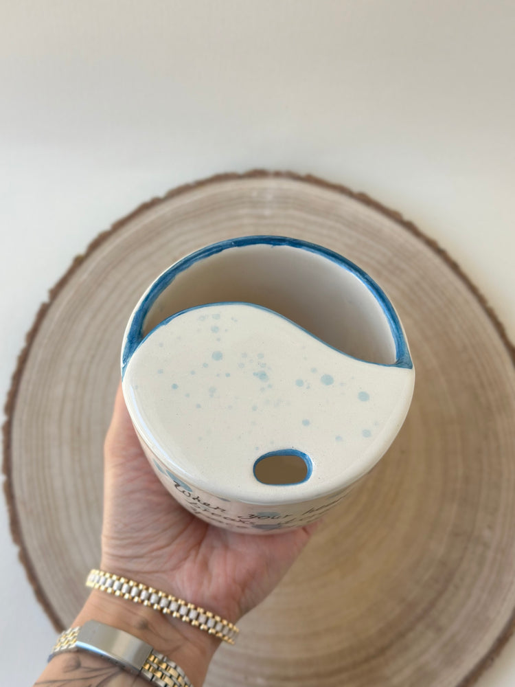 Sadness handmade takeaway mug
