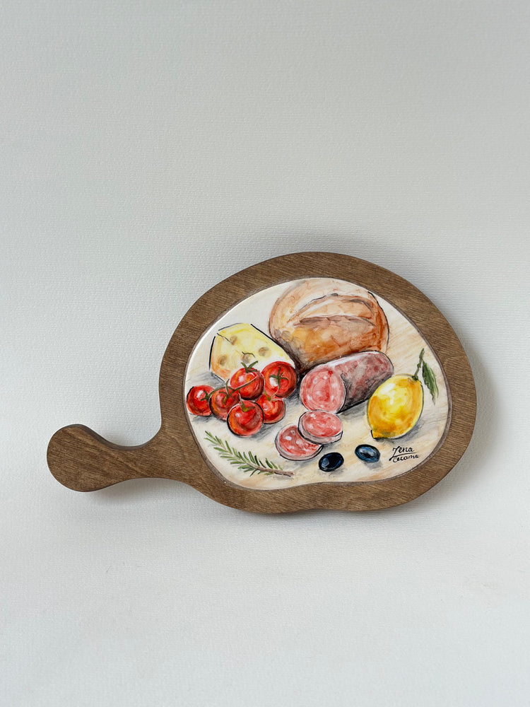 Handcrafted Wooden and Ceramic Serving Pieces