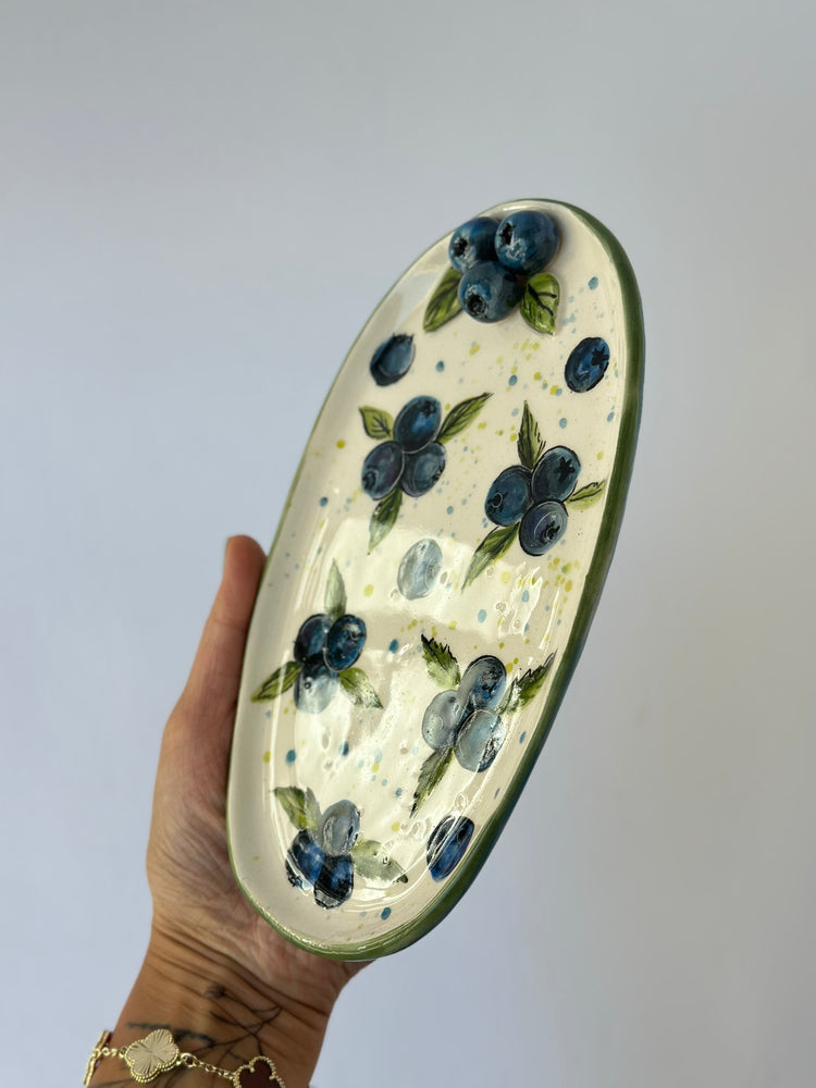 Blueberry handmade plate