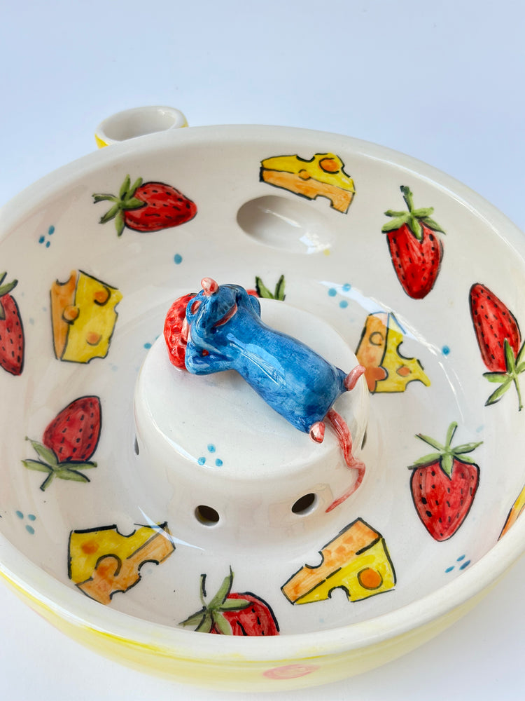 Little Chef handmade ceramic fruit washing bowl