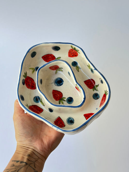 Ceramic snack handmade dip bowl