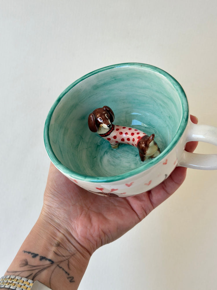 Dachshund dog handmade mug