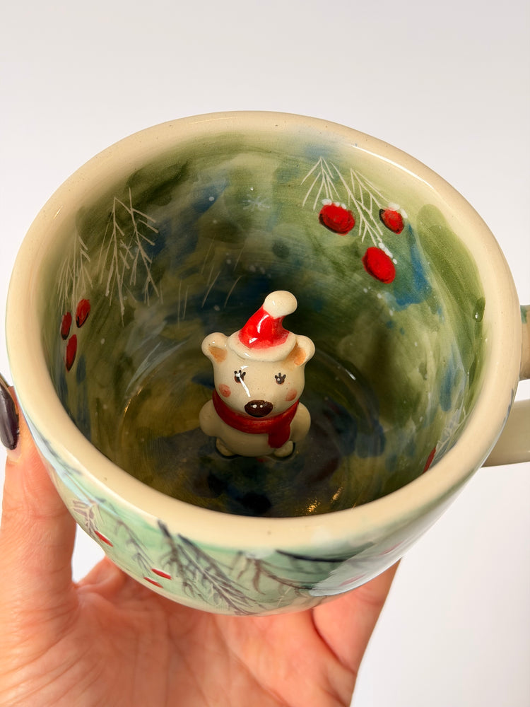 Bear handmade ceramic cup