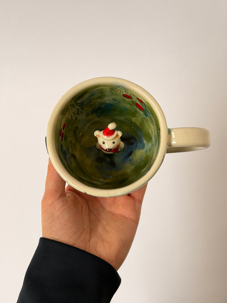 Bear handmade ceramic cup