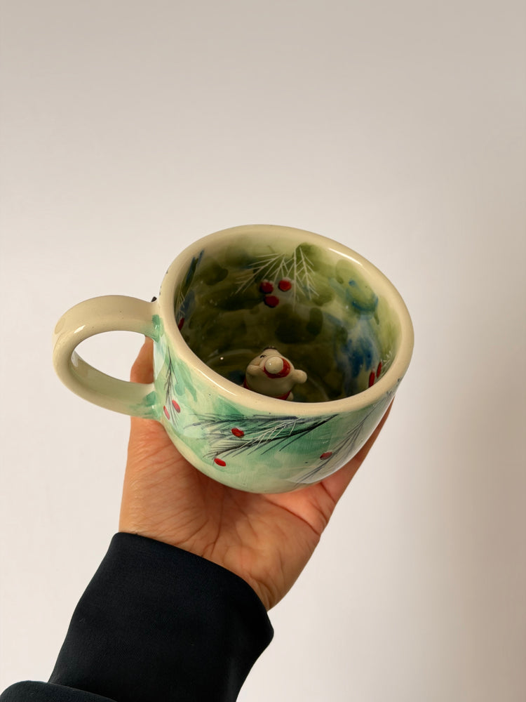 Bear handmade ceramic cup