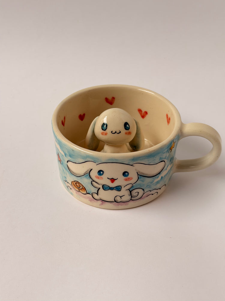 Rabbit handmade ceramic mug
