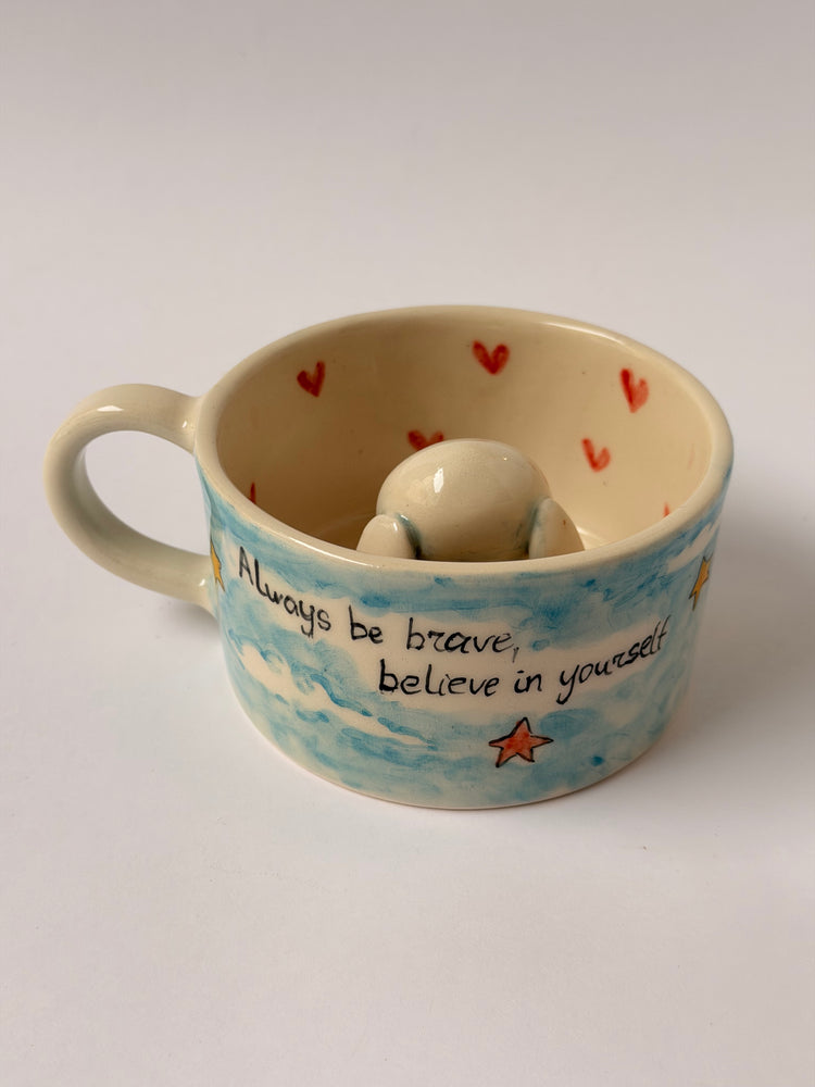 Rabbit handmade ceramic mug