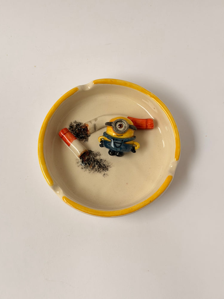 Banana handmade ceramic ashtray
