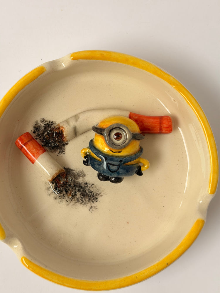 Banana handmade ceramic ashtray