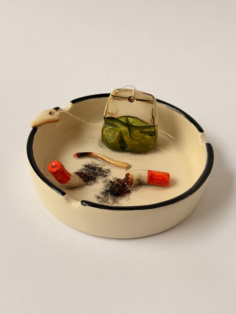 Handmade ceramic ashtray
