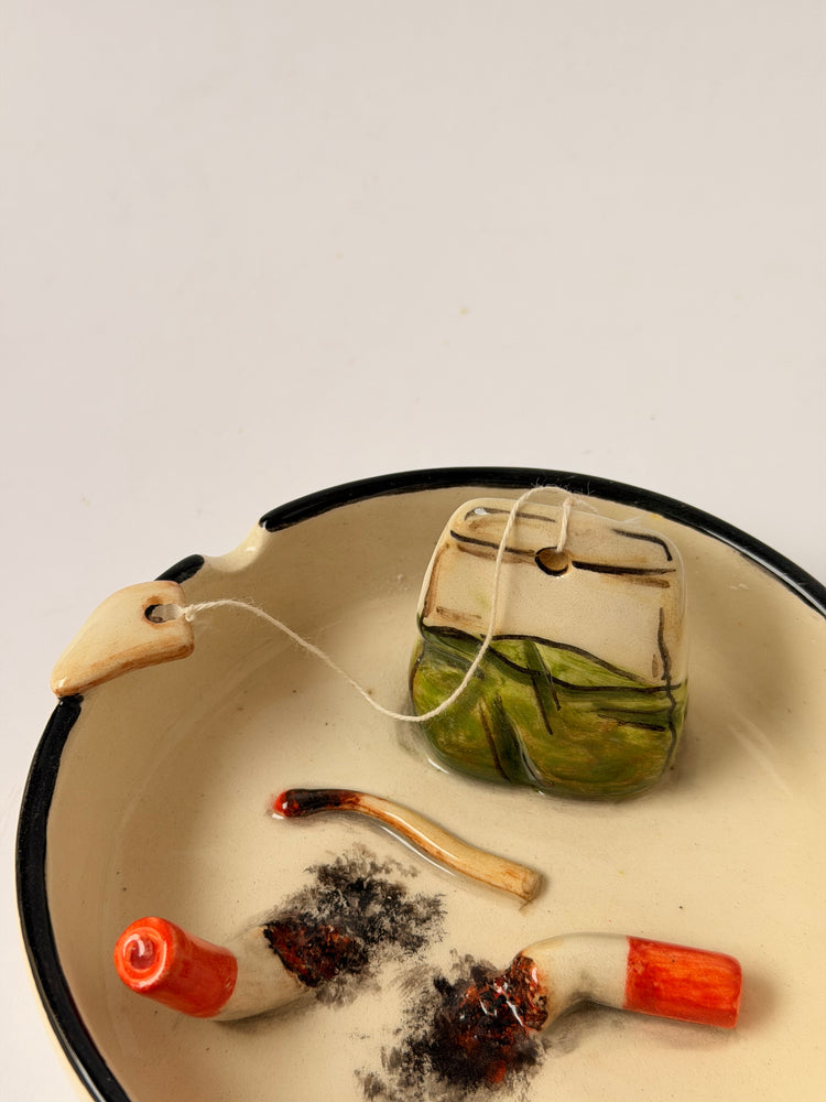 Handmade ceramic ashtray