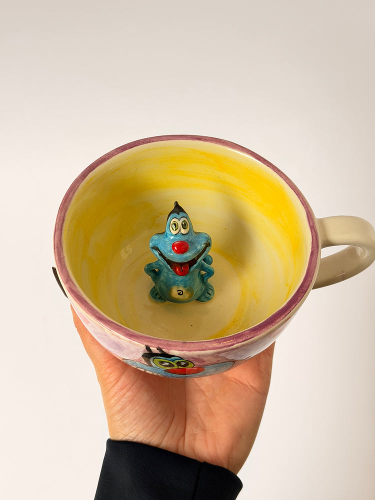 Cat handmade ceramic mug