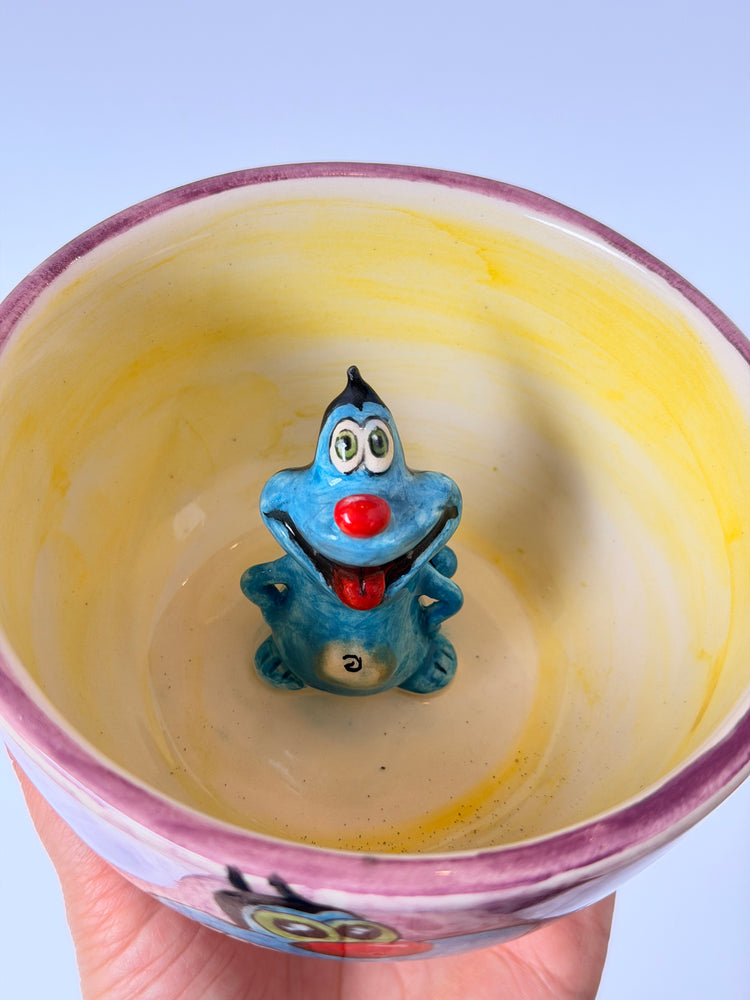 Cat handmade ceramic mug