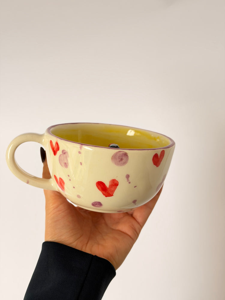 Cat handmade ceramic mug